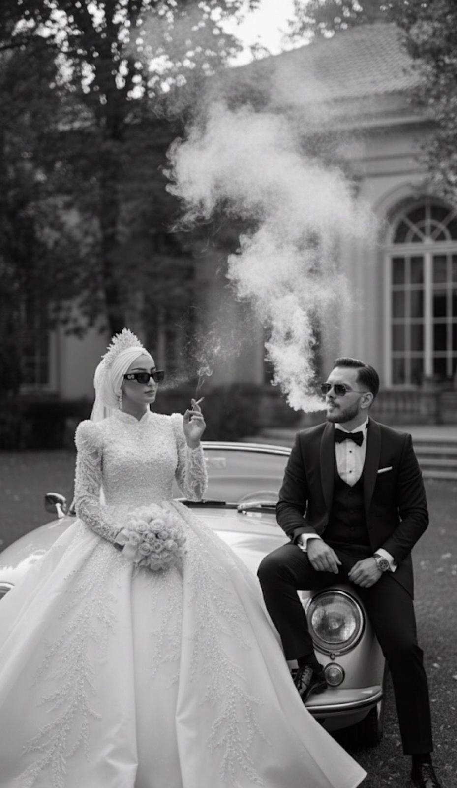 Yllza and Medini at their wedding photoshoot