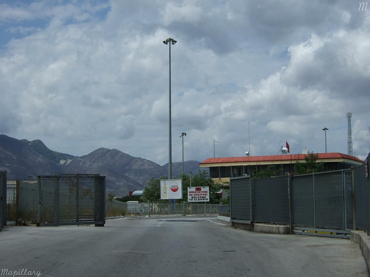 Der Grenzübergang Kakavia zwischen Griechenland und Albanien