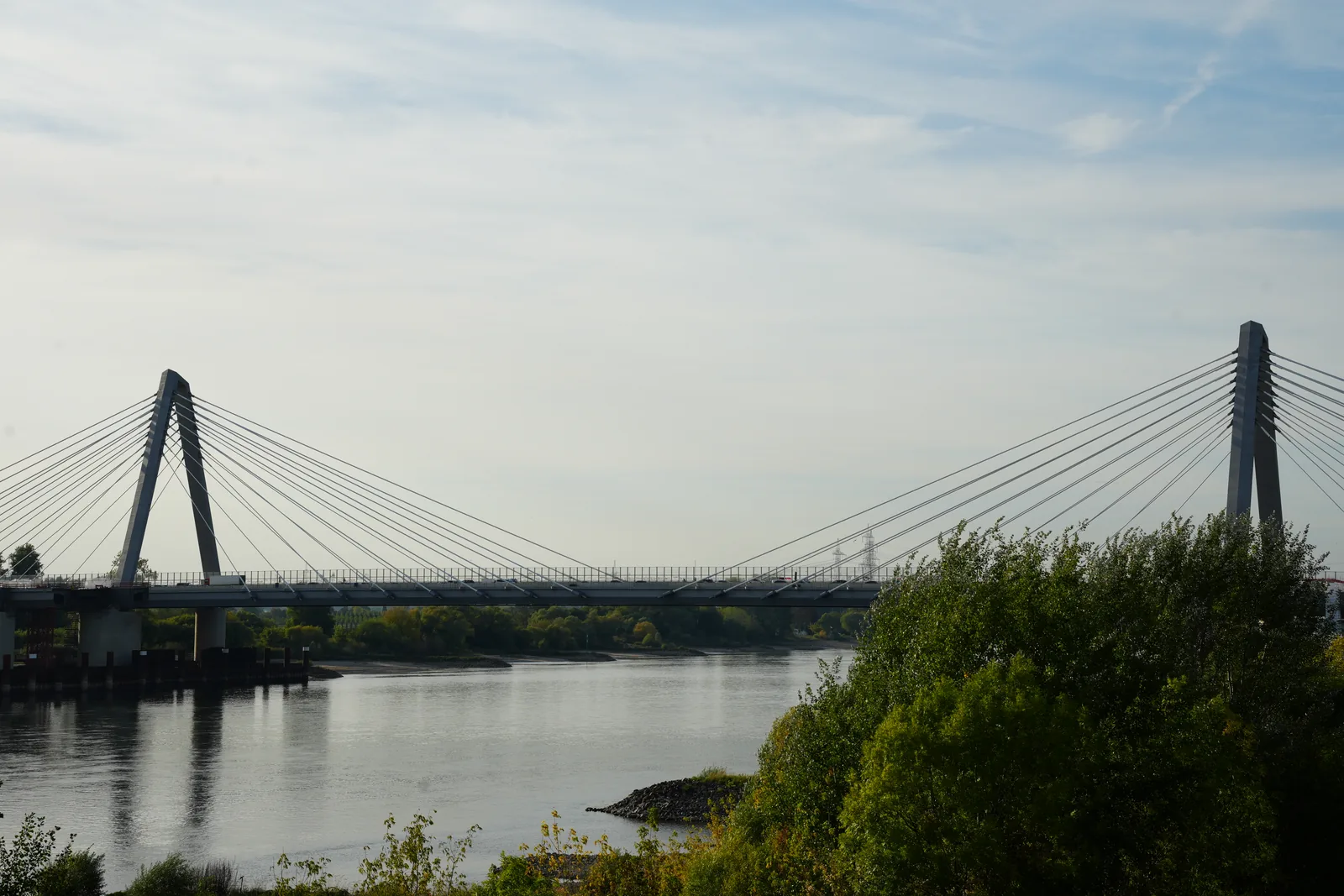 The Rhine bridge in Leverkusen, photographed for dua.com’s city community series