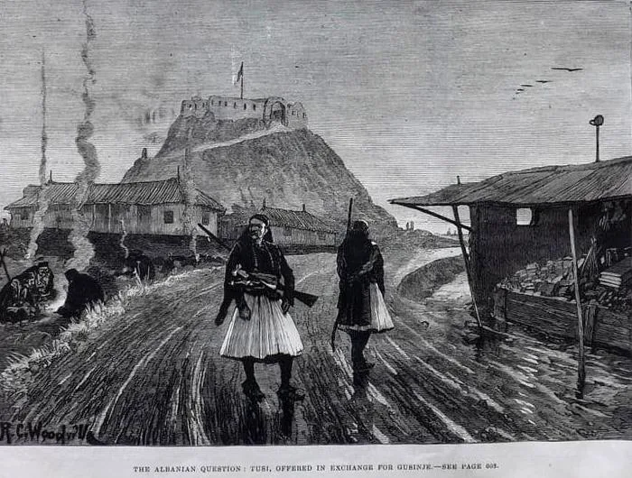 Illustration of the Tuzi and Gusinje frontier crisis in 1880