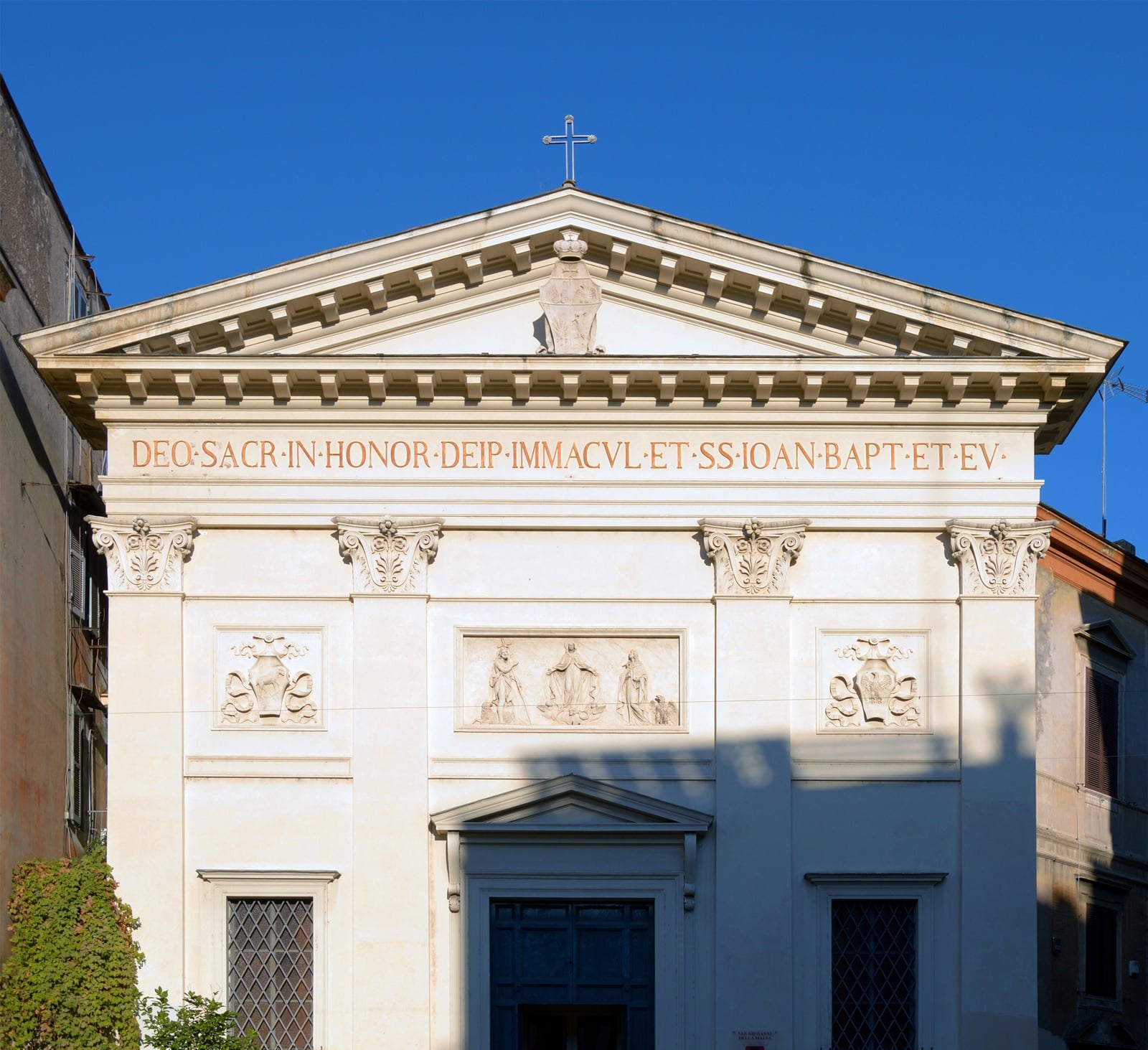 La facciata di San Giovanni della Malva a Trastevere, sede della comunità cattolica albanese di Roma
