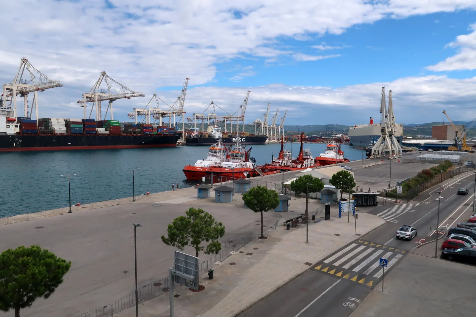 Le port de Koper, sur la côte slovène, vu du belvédère Belveder