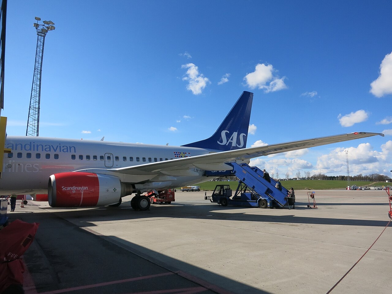 Vorfeld und Terminal des Flughafens Malmö in Südschweden