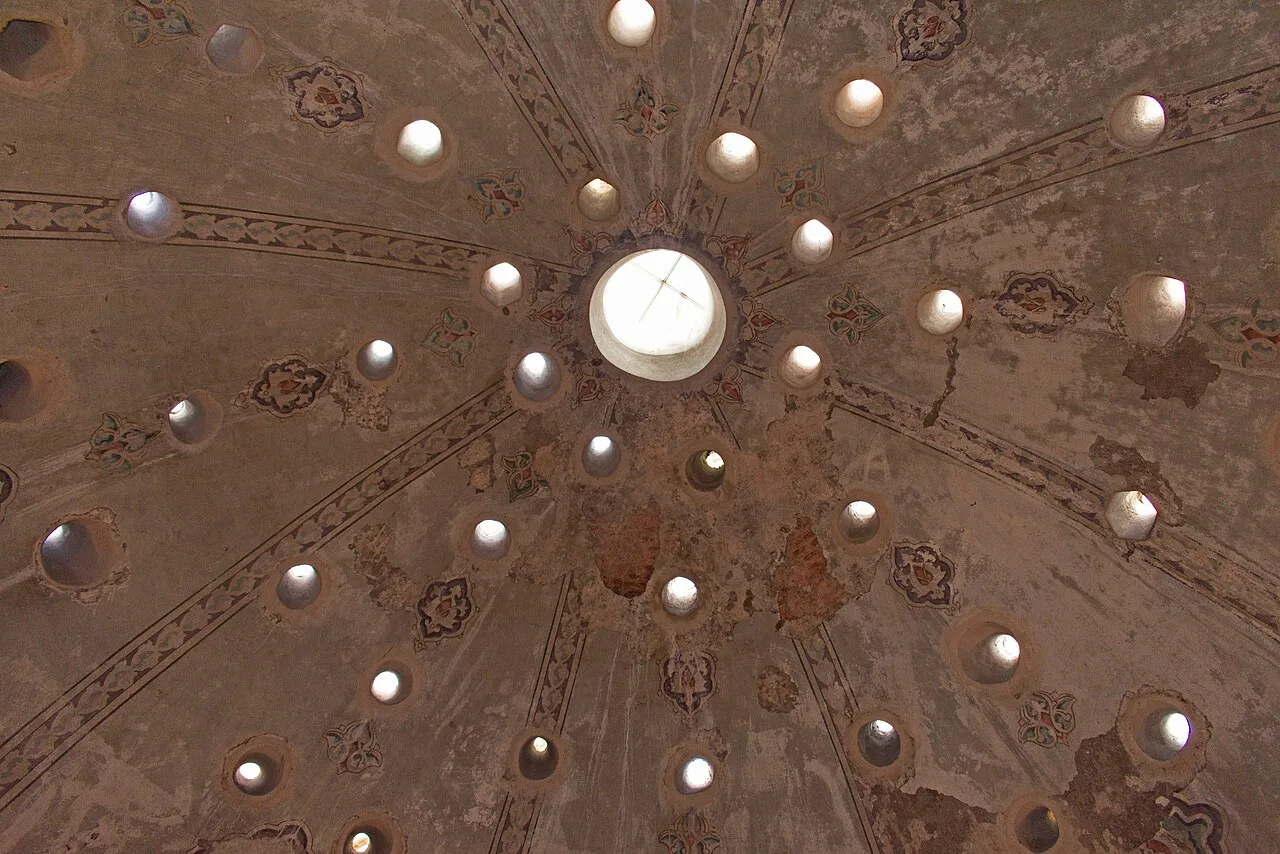The interior of Bey Hamam on Egnatia Street, Thessaloniki