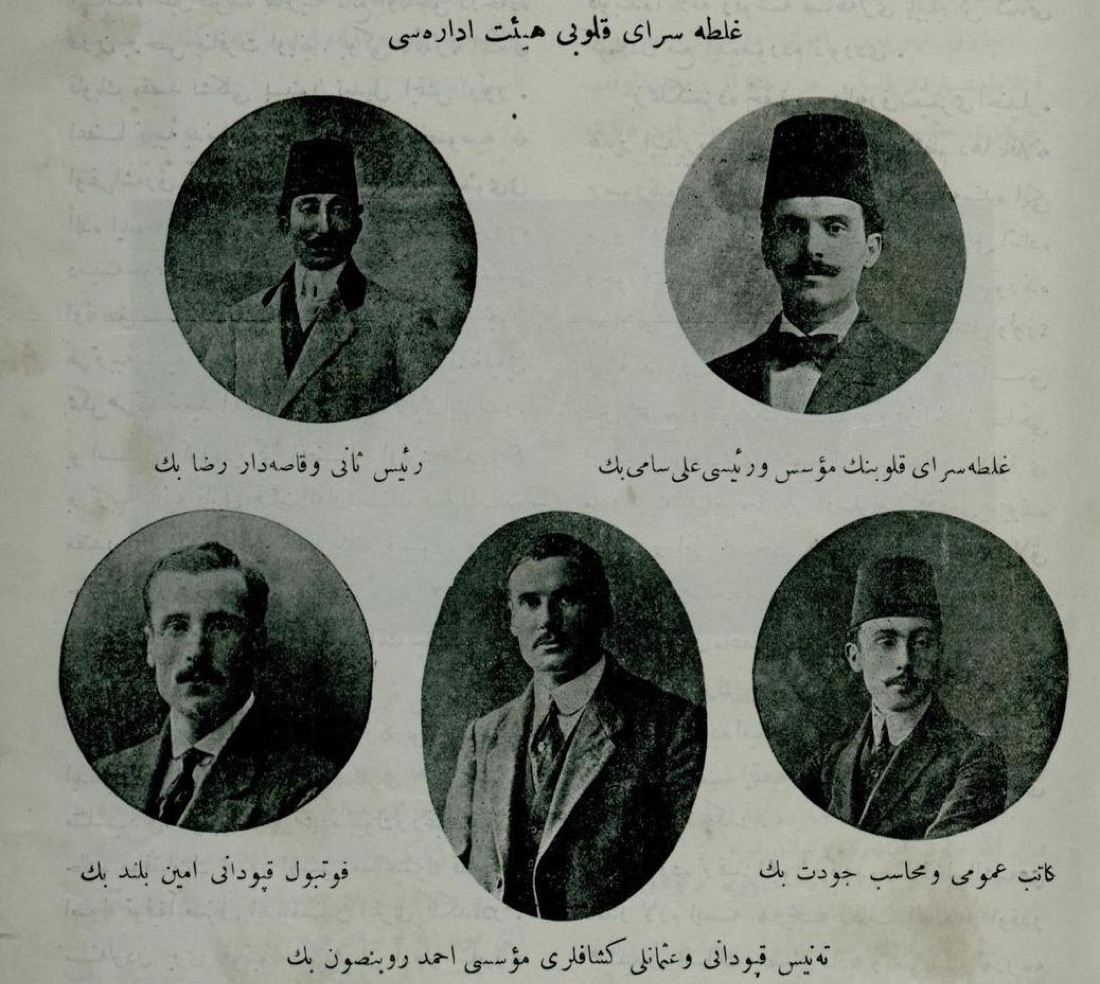 Das Vorstand des Galatasaray-Clubs, fotografiert im Sportmagazin Idman, Ausgabe 2, 14. Juni 1913