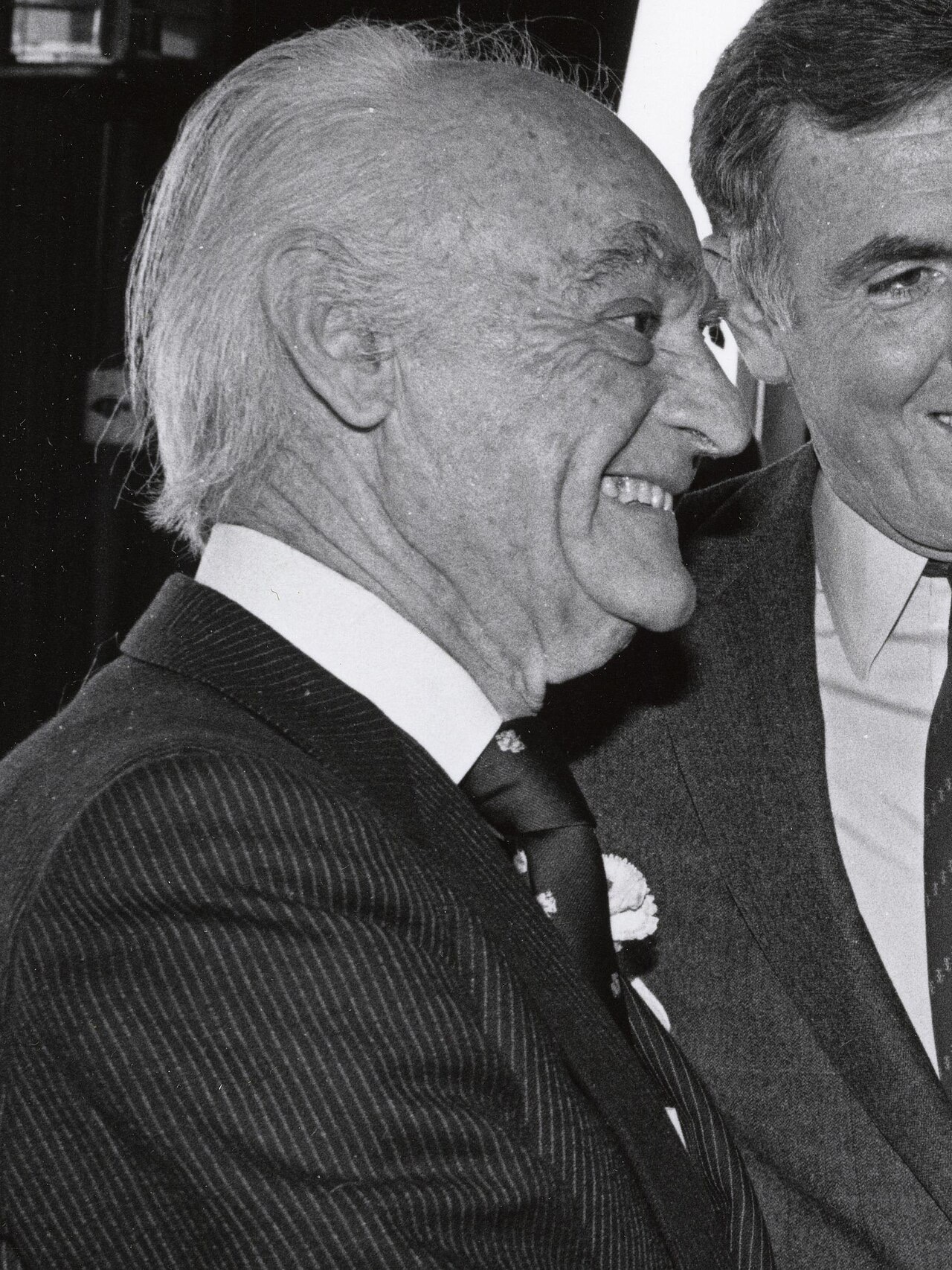 Anthony Athanas, the Albanian-American founder of Anthony's Pier 4, photographed in Boston in the 1980s