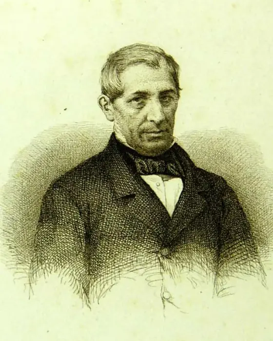 Gestochenes Porträt des Ingenieurs Luigi Giura