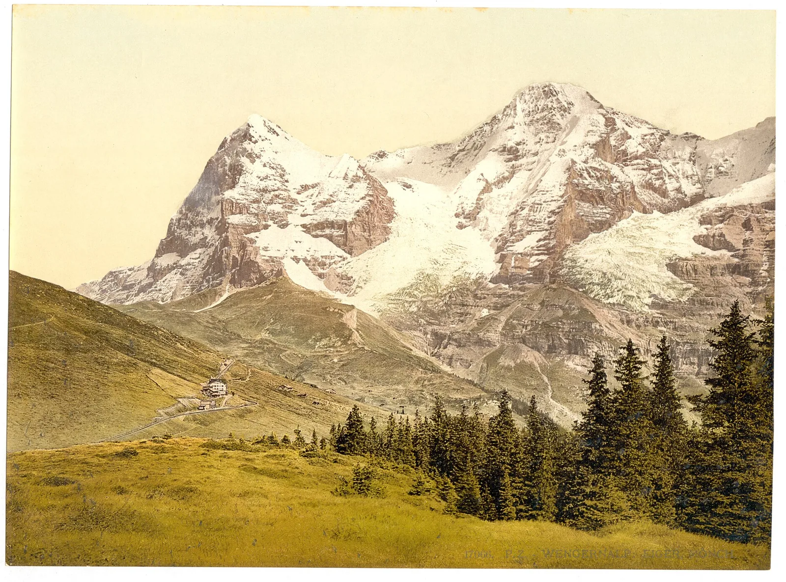 Eigeri dhe Mönch-u nga Wengernalp, fotokrom i viteve 1890–1900