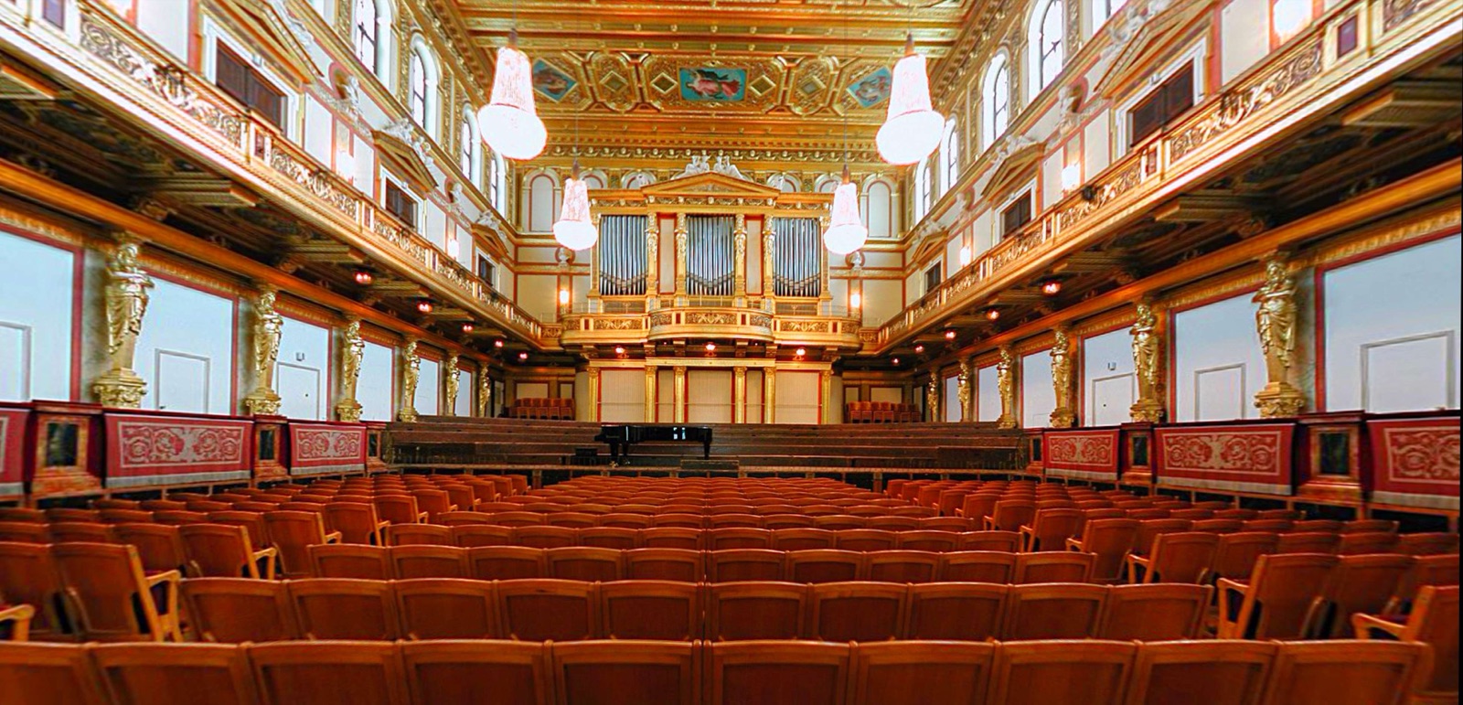 Der Goldene Saal des Wiener Musikvereins, Heimstätte der Wiener Philharmoniker