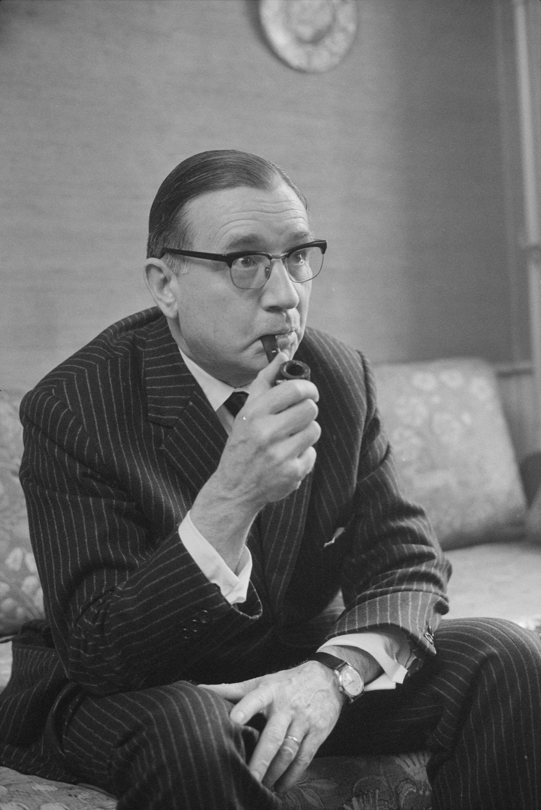 James Schwarzenbach campaigning for his 1970 anti-immigration initiative